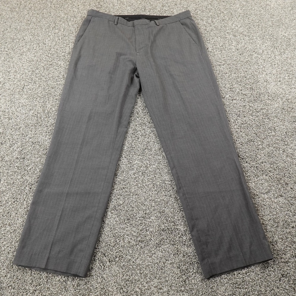 Calvin Klein‎ Pants Mens 36X30 Gray Chino Trouser Straight Career Office Stretch